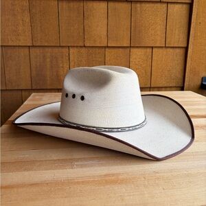 Atwood Cream Cowboy Hat with Brown Trim
